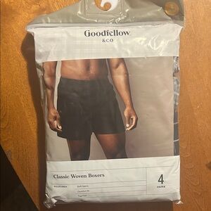 Goodfellow & Co Black Woven Boxers - 4 Pack